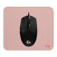 COMBO LOGITECH MOUSE G203 NEGRO Y PAD MOUSE ROSADO