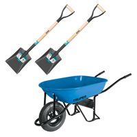 Carretilla 5.5 Truper + 2 Palas Cuadrada Total