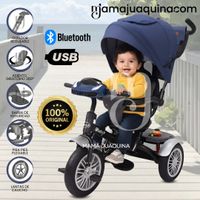 Triciclo Guiador 3 En 1 Ebaby «ZOE» Azul