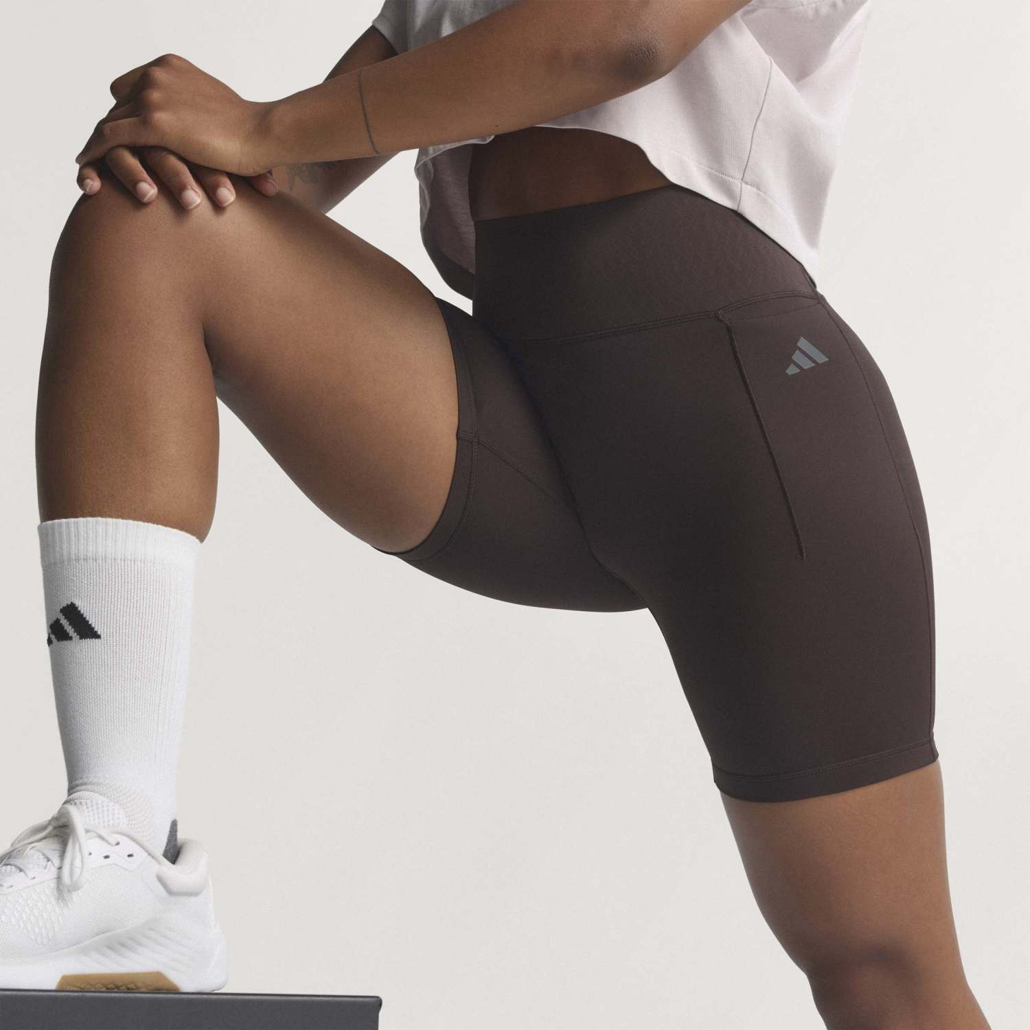 Malla Deportiva Adidas Mujer Opt Pwr Sho L Kf1043 Marrón