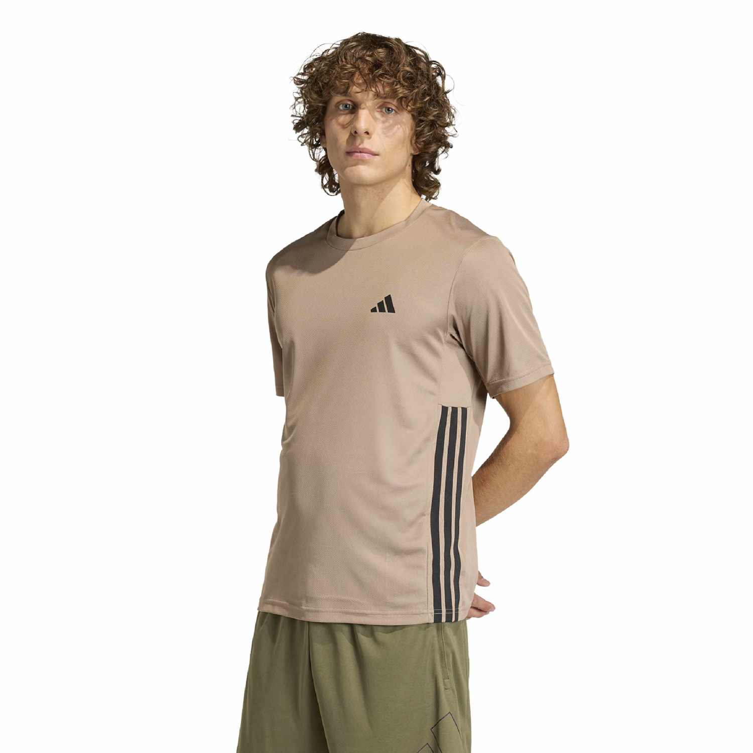 Polo Deportivo Adidas Hombre We Bas 3S T Kd0706 Marrón