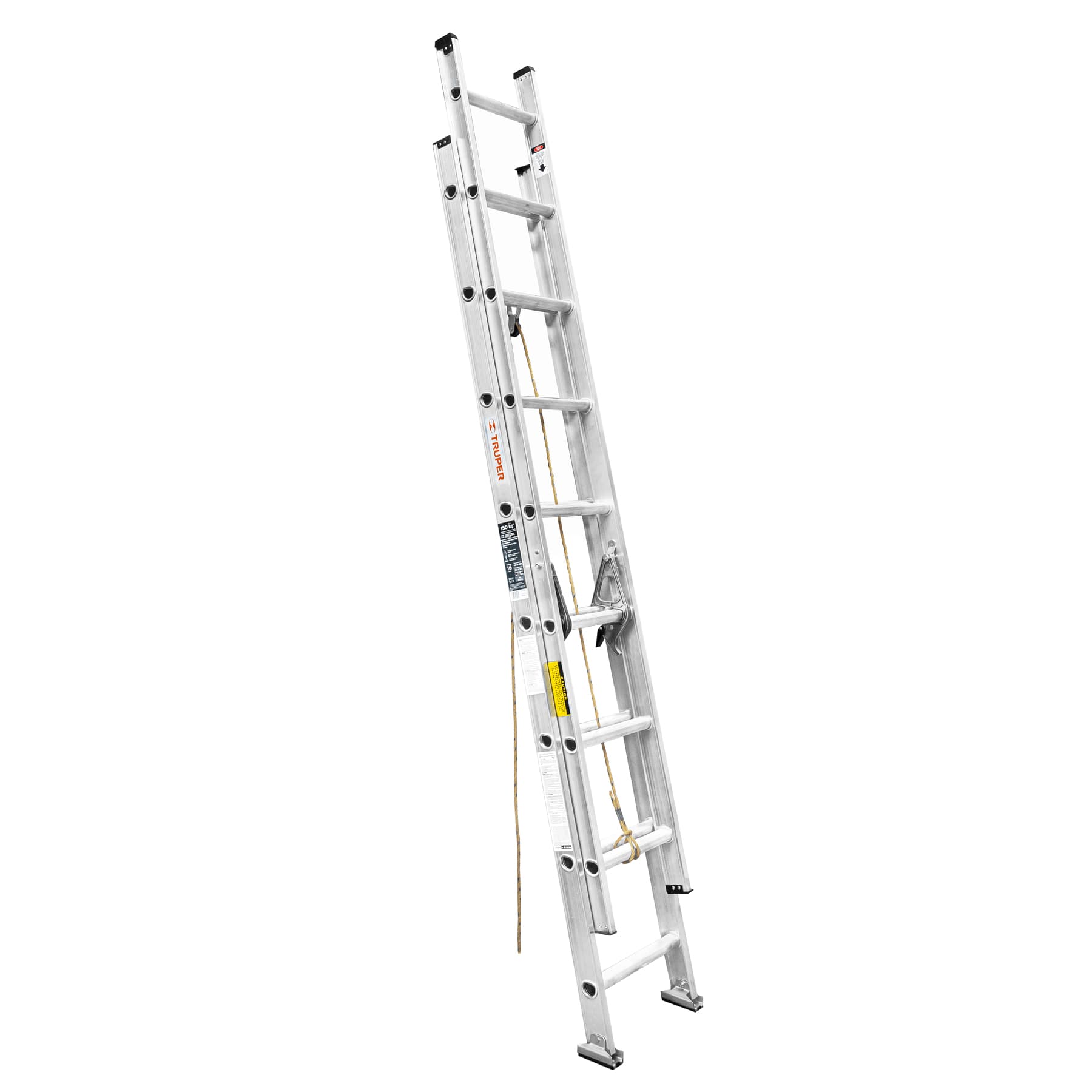 Escalera Telescopica 16 Peldaños capacidad de carga 150 Kg Truper