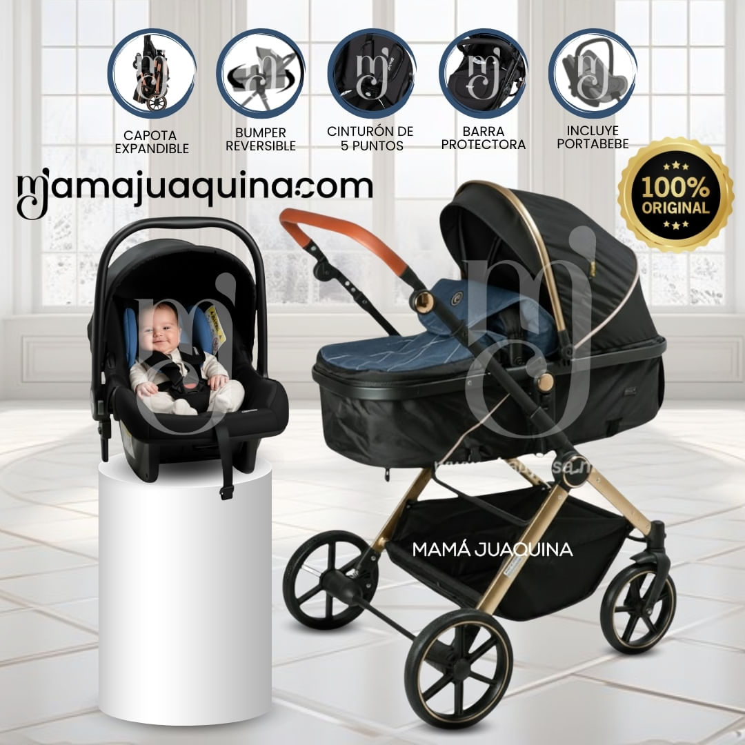 Coche Moisés Edición Exclusiva «SIGNAL PLUS» Con Portabebé Azul