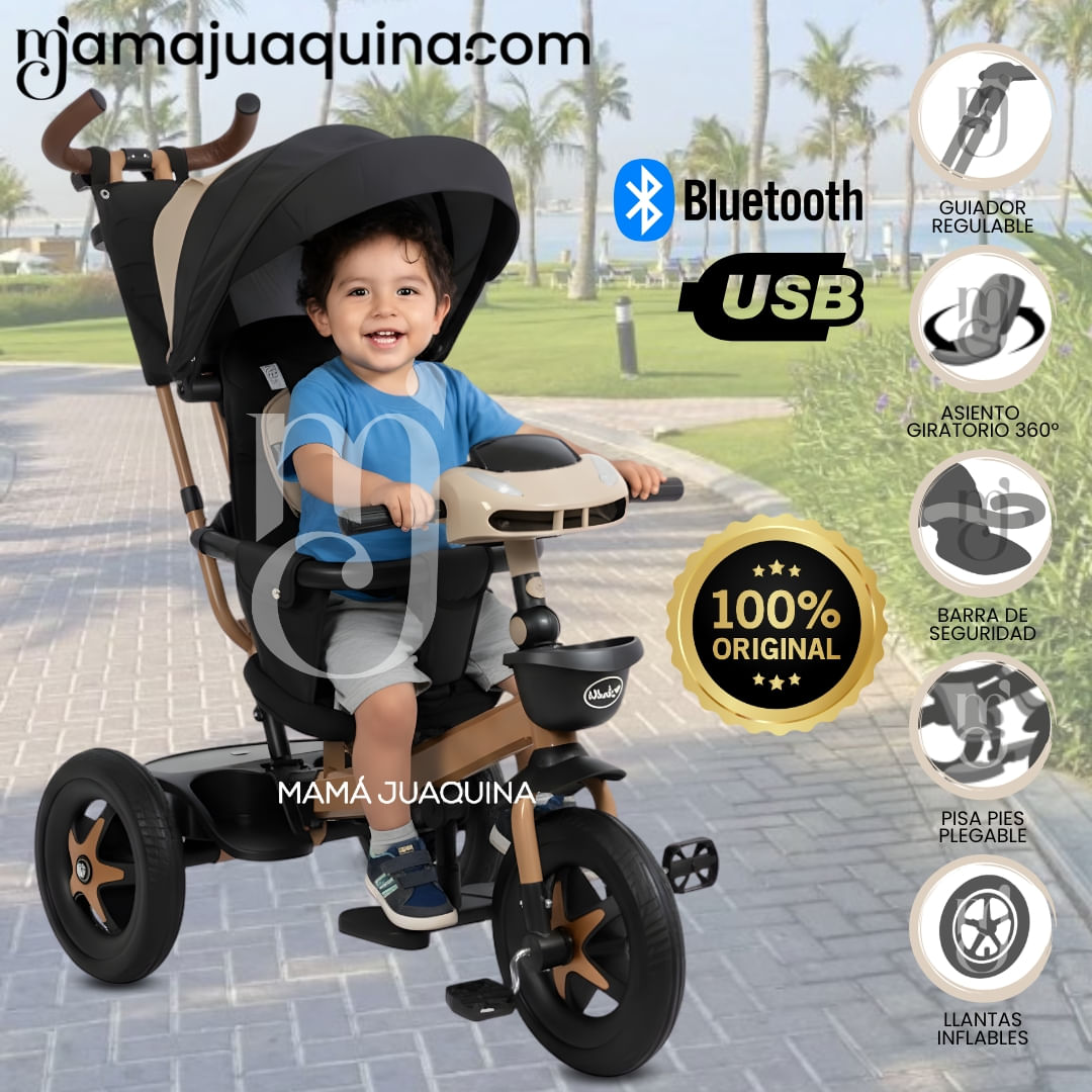 Triciclo Guiador«TRIKE BIKE» Beige
