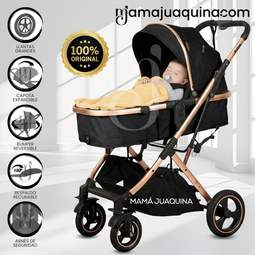 Coche Moisés Travel System de Lujo «ARIOS» Edición Limitada Negro