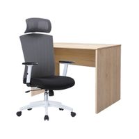1 Escritoro Mel Falda Rovere 120X60 + 1 Silla Work Lux - Ziyaz