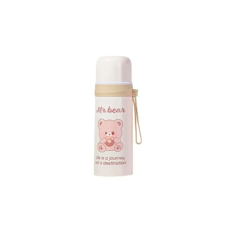 Termo de Acero Inoxidable Mr.Bear Crema 350 ml