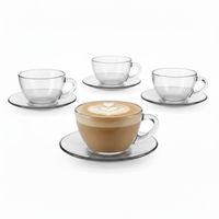 Tazas para Bebidas Calientes con Plato Set X4