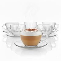 Tazas para Bebidas Calientes con Plato Set X6