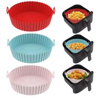 Pack x4 Moldes Silicona Air Fryer 20cm Reutilizables Antiadherentes