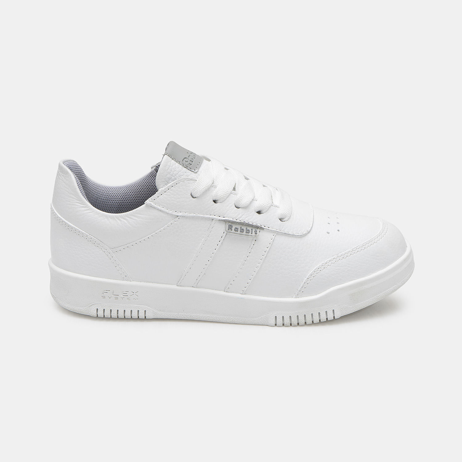 Zapatilla Escolar Casual ANDREI-2602 Blanco Rabbit Cuero