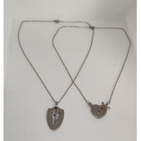 Collares pareja caballero y reina Lousiana Dinelli plateado