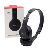 Audifono de vincha auricular inalambrico P47 - Negro