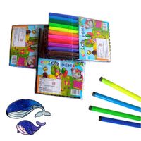 Set de 3 cajas de Plumones punta pincel coloridos