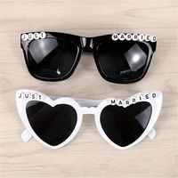 Set x 2 lentes para el novio y la novia just married recién casados