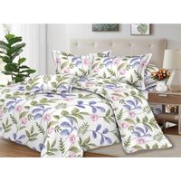 Juego de Sábanas 100% Suave Algodón 2Plazas 4 Piezas 2000 Hilos Floral Acuarela