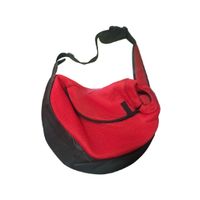 Bolso cruzado transportador de malla anti traspirable para mascotas perros y gatos talla L color roj