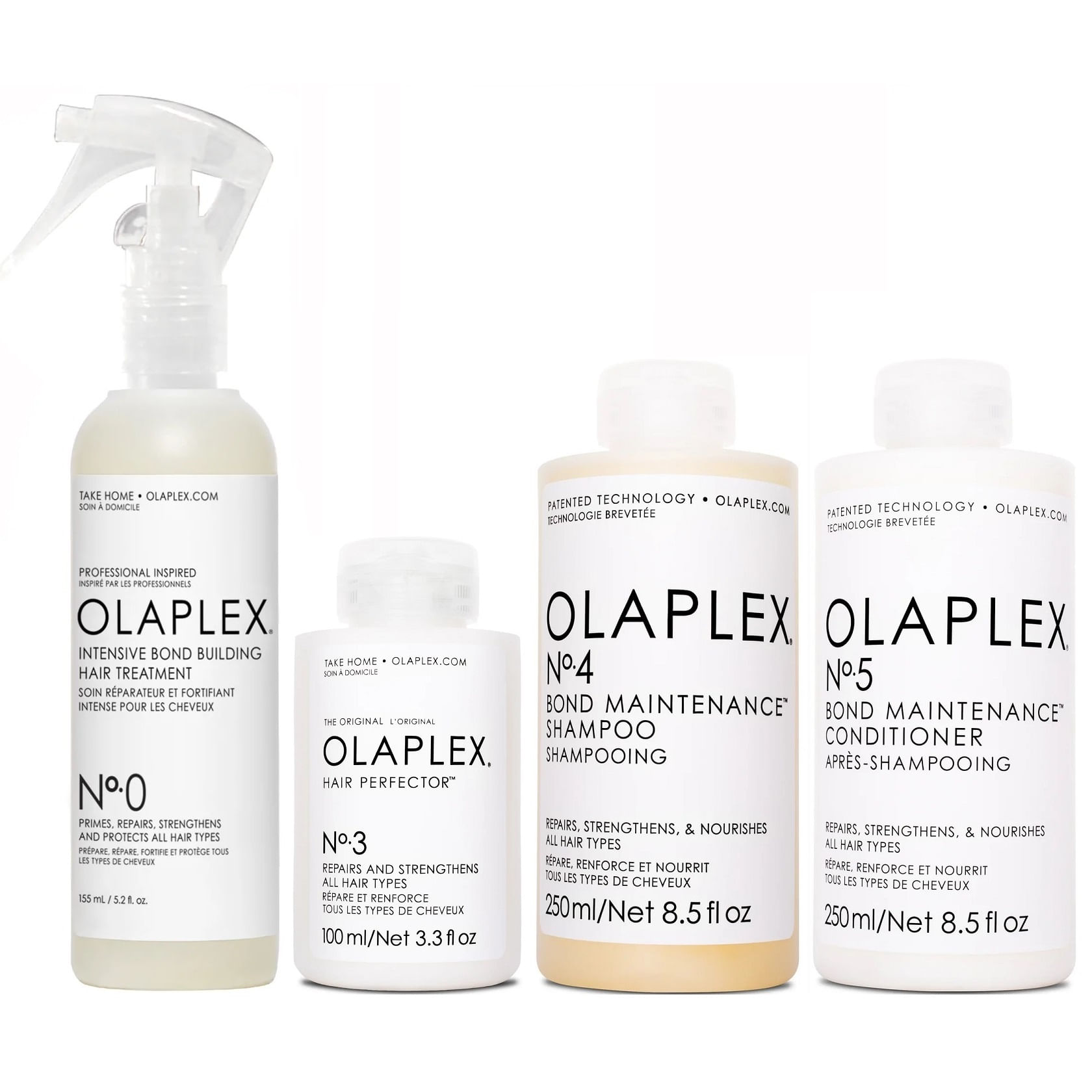 Olaplex N°0 + N°3 + N°4 + N°5 Tratamiento Reparador Intensivo