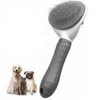 Peine Cepillo Expulsador De Pelusa para Perros  y Gatos - Gris