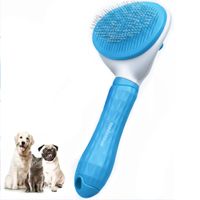 Peine Cepillo Expulsador De Pelusa para Perros  y Gatos - Azul