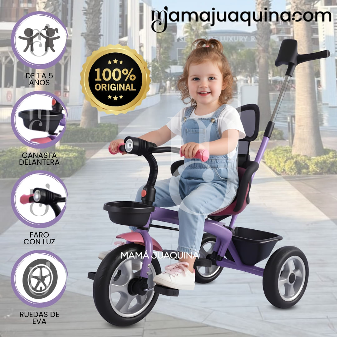 Triciclo Guiador «ROSE» Edición Limitada Lila
