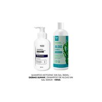 SHAMPOO SIN SAL KETOZINC 350ML+ SHAMPOO DE ALGAS SIN SAL 500GR
