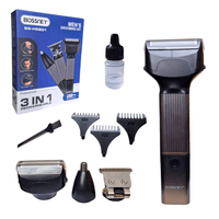 Maquina Corta Pelo Inalambrico Recargable Tipo C 3 En 1 Bs-H9201Bossney