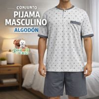 Pijama de algodón short + polo Hombre talla s/m