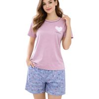 Pijama de algodon short  + polo Mujer talla s/m