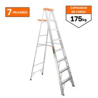 Escalera Tijera 7 Peldaños Capacidad De Carga 175 Kg Truper