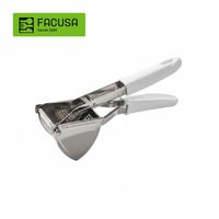 PRENSADOR DE PAPA PARA PURE FACUSA ACERO INOXIDABLE MANGO BLANCO