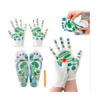 Calcetines y guantes de acupuntura guía masaje
