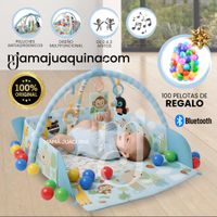 Gimnasio Interactivo y Alfombra «BABY JUNGLE» con Pelotas Azul