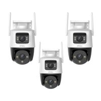 Kit de 3 Cámara seguridad IMOU Crusier Dual 3MP + 5MP 360° Externa Full color