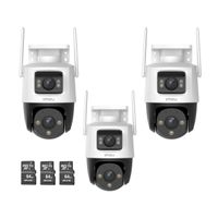 Kit de 3 Cámara seguridad IMOU Crusier Dual 3MP + 5MP + Micro SD 64GB 360° Externa Full color