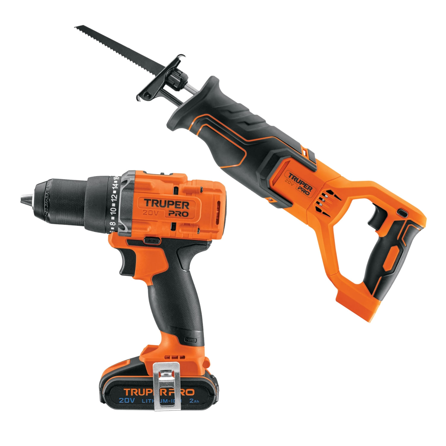 Taladro Atornillador + Sierra Sable + 1bat 2ah 20V Truper 104188-103259