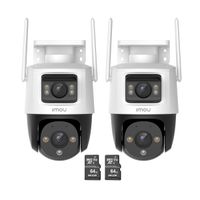Kit de 2 Cámara seguridad IMOU Crusier Dual 3MP + 5MP + Micro SD 64GB 360° Externa Full color