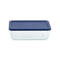 Fuente Rectangular Pyrex 2.60lt 11 TZ con tapa Azul - Sku24106
