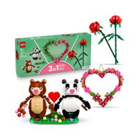 LEGO 3 In 1 Valentines Heart And Flower Gift Set 66817