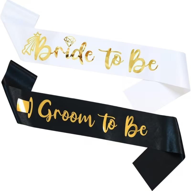 Set x 2 bandas para el novio y la novia despedida de soltera groom bride