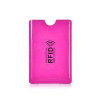 Funda Protectora Tarjeta Crédito RFID Anti robo Pack 10 Piezas Rosado