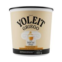 Yogurt Griego Deslactosado YOLEIT con Miel y Abeja Pote 950g