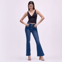 Jean Mujer Resorte Symbol Flare