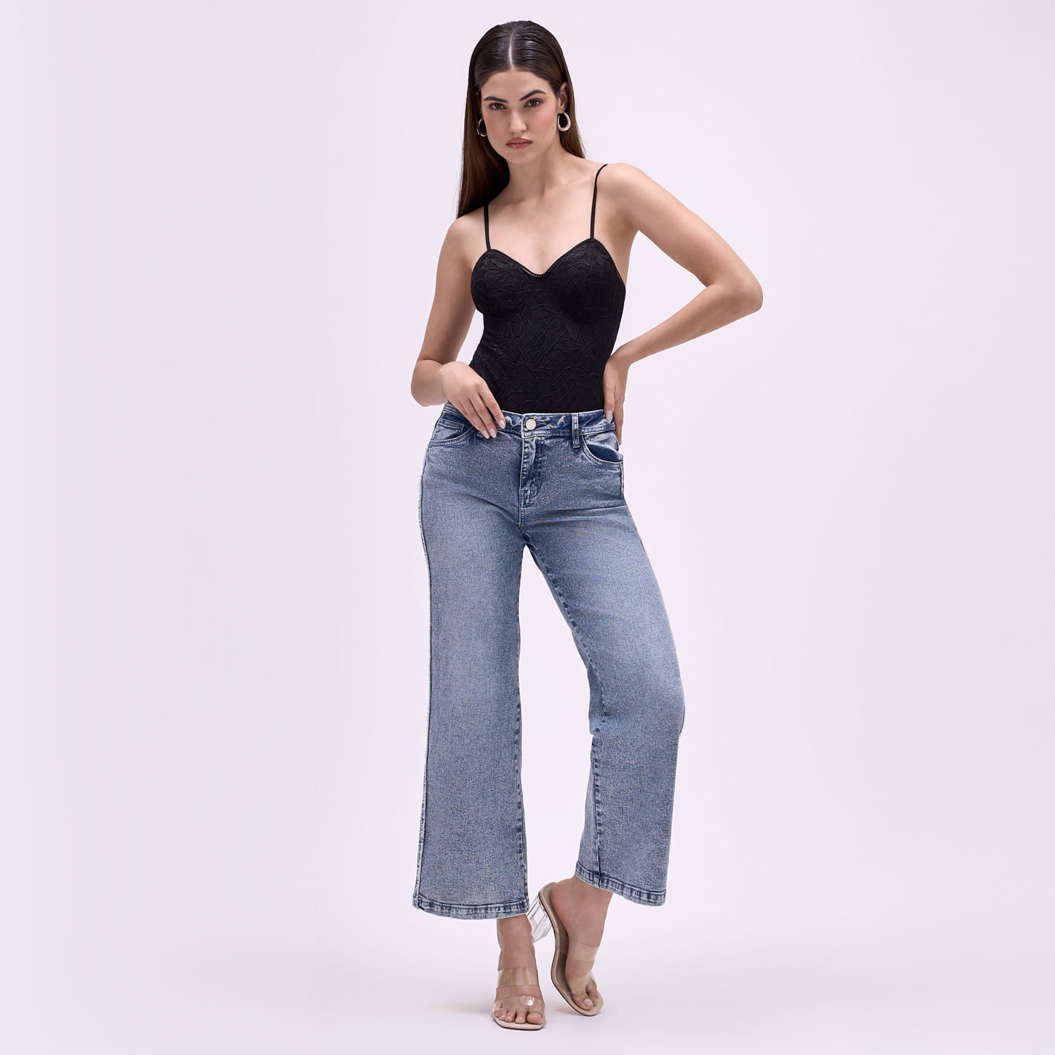 Jean Mujer Flequi Symbol Straight