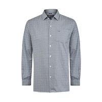 Camisa M/L Algodón/Lana Para Hombre Wool Azul Rockford