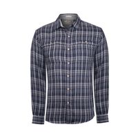 Camisa M/L Algodón Orgánico Para Hombre Bradford Azul Rockford