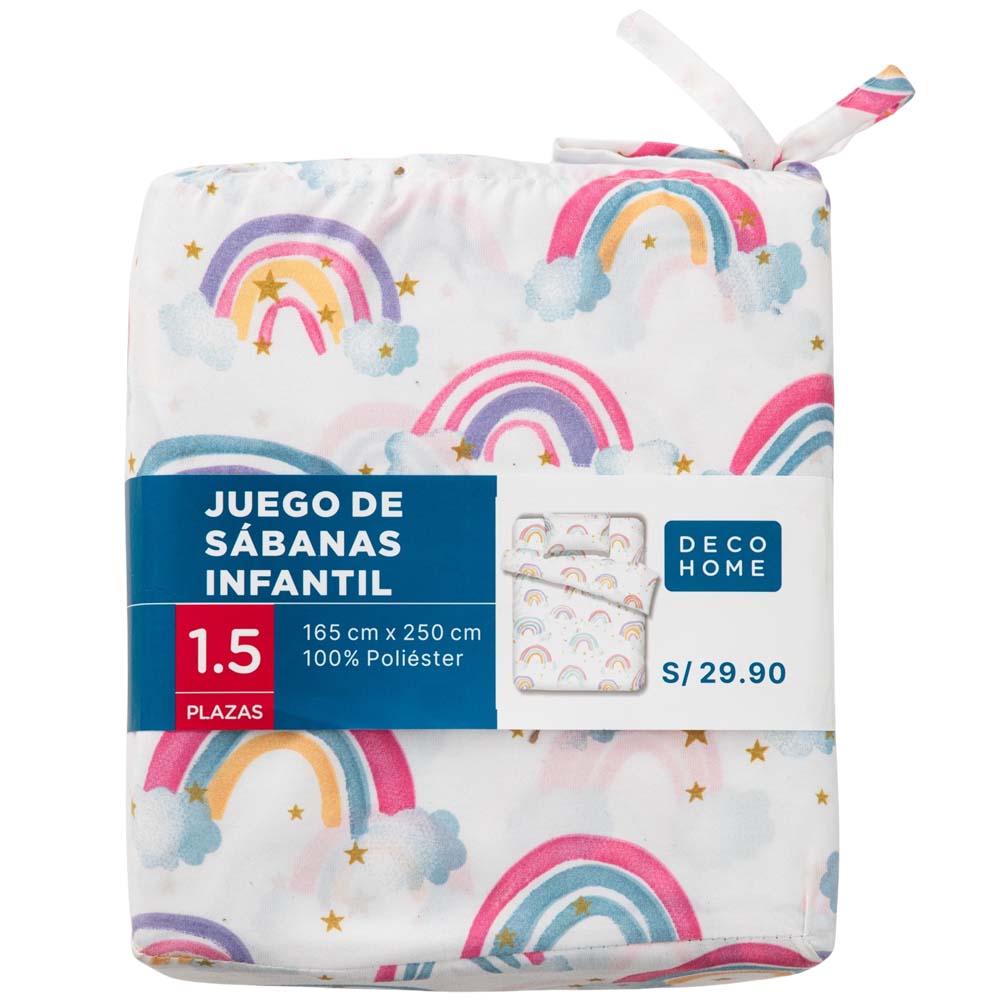 Sábanas DECO HOME Little Rainbow 1.5 Plazas D3