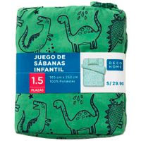 Sábanas DECO HOME Dinoland 1.5 Plazas D3