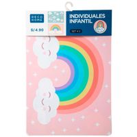 Set DECO HOME x2 Individuales Rainbow D3