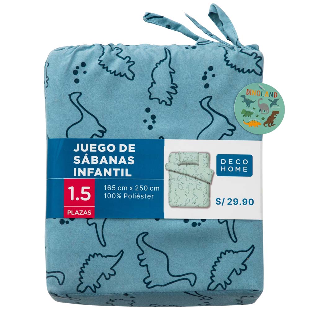Sábanas DECO HOME Dinoland 1.5 Plazas D2